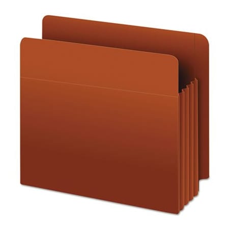 Tops Business Forms Pendaflex, HEAVY-DUTY END TAB FILE POCKETS, 3.5in EXPANSION, LETTER SIZE, RED FIBER, 10PK 95343
